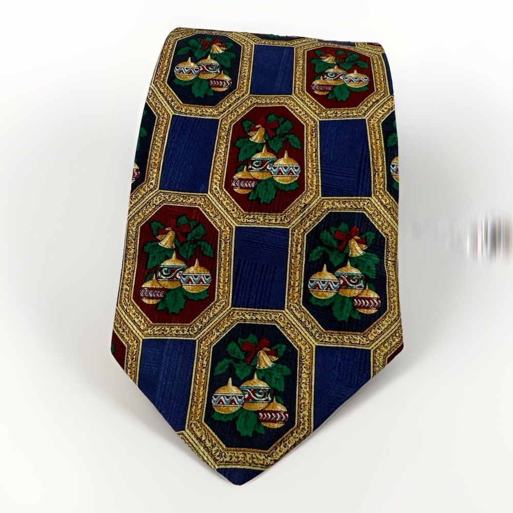 Hallmark Yuletide Greetings 1996 Vintage Holiday Christmas Tie Ornaments